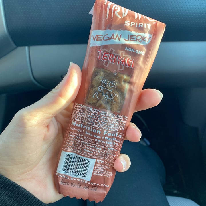 photo of Primal Spirit Vegan Jerky Teriyaki Jerky shared by @curvycarbivore on  07 Jan 2022 - review