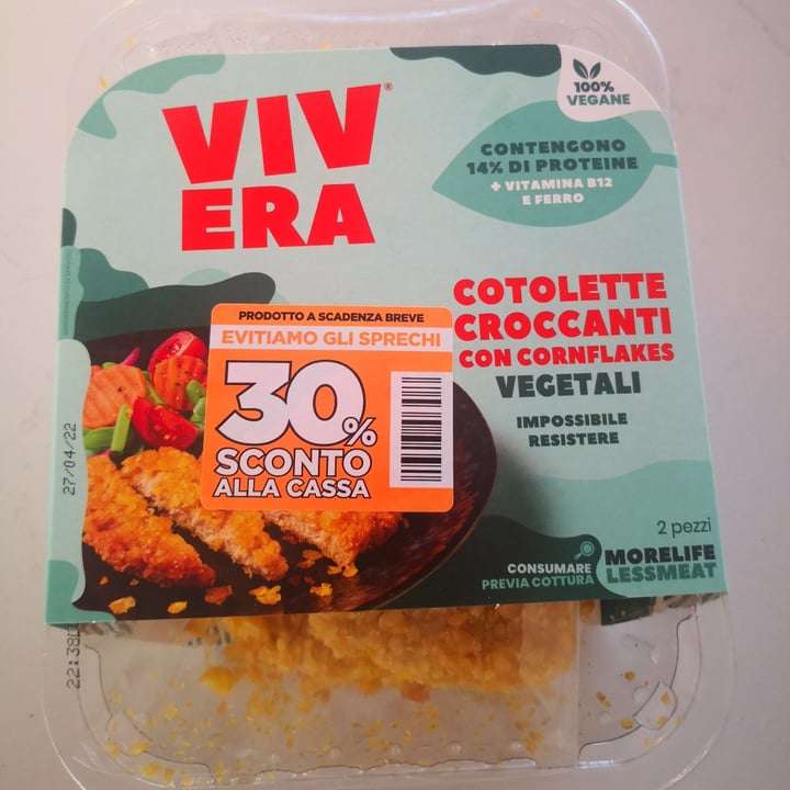 review photo of Vivera Cotolette Croccanti Con Corneflakes Vegetali shared by @allefra13 on 29 Apr 2022 - review