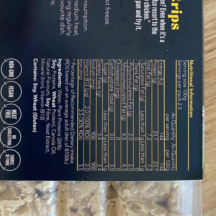 photo of Meet Chicken Free Strips shared by @adelepaige on  25 Nov 2022 - review