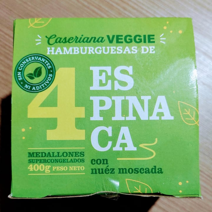 review photo of caseriana veggie Hamburguesa de espinaca shared by @callia on 04 Dec 2022 - review