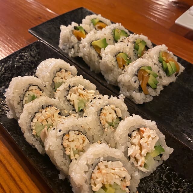 Photo of the dish “California Roll and Salmon Avocado Roll”