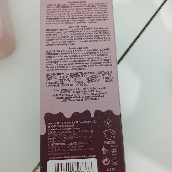 photo of O Boticário EGEO Choc shared by @flaviasnt on  22 Oct 2022 - review