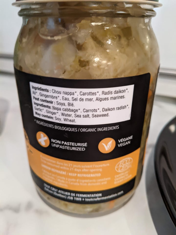 photo of Tout cru Organic Mild Napa Kimchi shared by @lcaro on  27 Aug 2022 - review