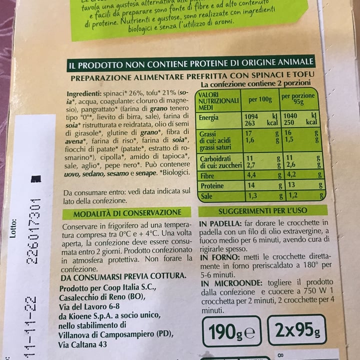 review photo of Vivi Verde Coop Crocchette vegetali shared by @cibosanoebuono on 25 Oct 2022 - review
