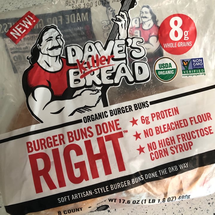 photo of Dave's Killer Bread Organic Burger Buns shared by @clarendiee on  20 Jul 2020 - review