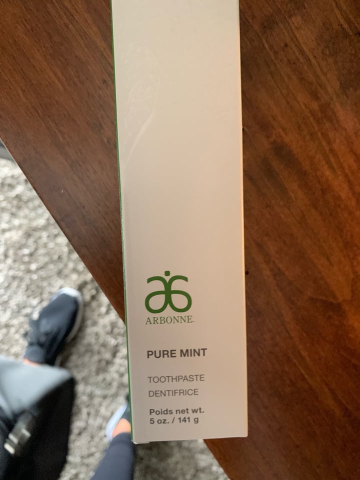 photo of Arbonne Pure Mint Toothpaste shared by @chloetunstill on  15 Aug 2019 - review