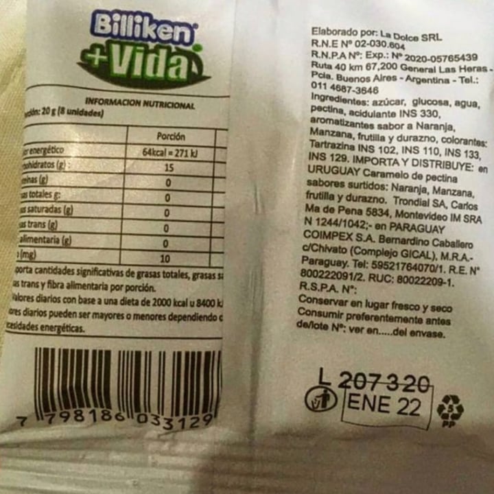 photo of Billiken Billiken +Vida Gomitas Veganas shared by @kata2001 on  04 Aug 2021 - review