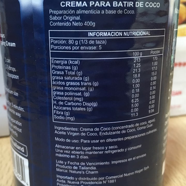 review photo of Nature's Charm Coconut Whipping Cream shared by @lacatface on 22 Sep 2020 - review