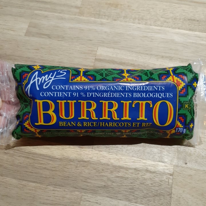 review photo of Amy’s Amy’s Non-Dairy Organic Burrito with Beans & Rice shared by @mariepoppin on 19 Nov 2021 - review