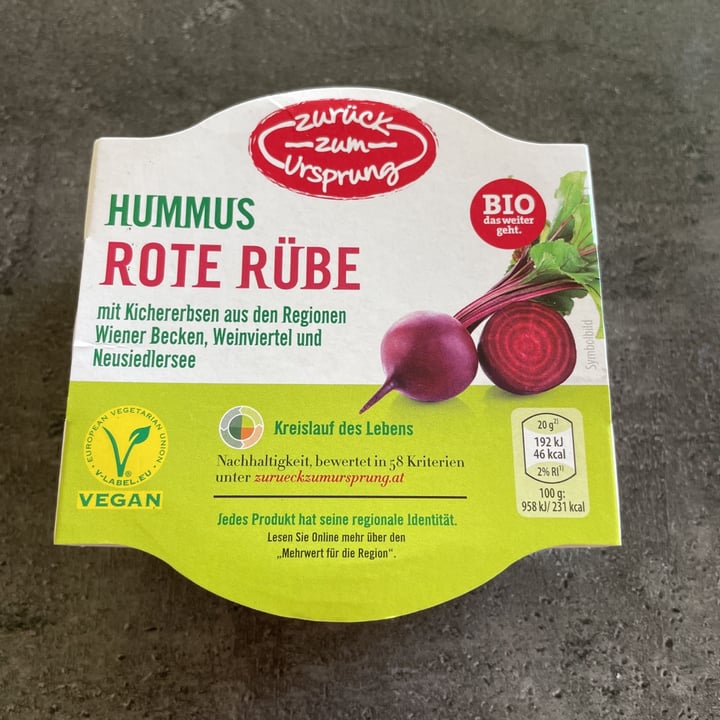 review photo of Zurück zum Ursprung Hummus Rote Rübe shared by @magdalena1996 on 10 Aug 2021 - review