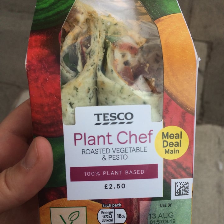 photo of Tesco Plant chef roast vegetable wrap shared by @veganshoulderpads on  12 Aug 2020 - review