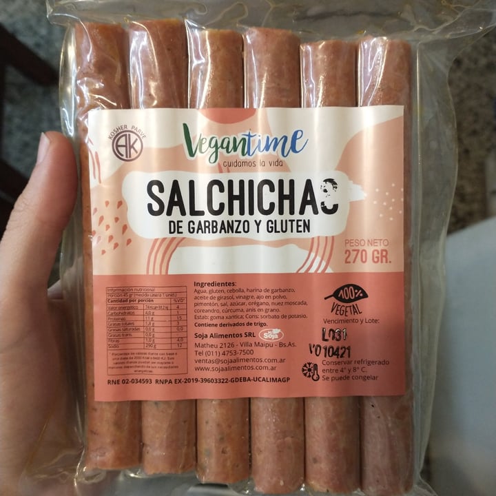 review photo of Vegantime Argentina Salchichas de Garbanzo y Gluten shared by @cosmicginger on 22 Mar 2021 - review
