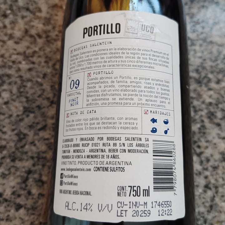 photo of Salentein Wines Portillo Pinot Noire shared by @romibaranda on  20 Jun 2021 - review