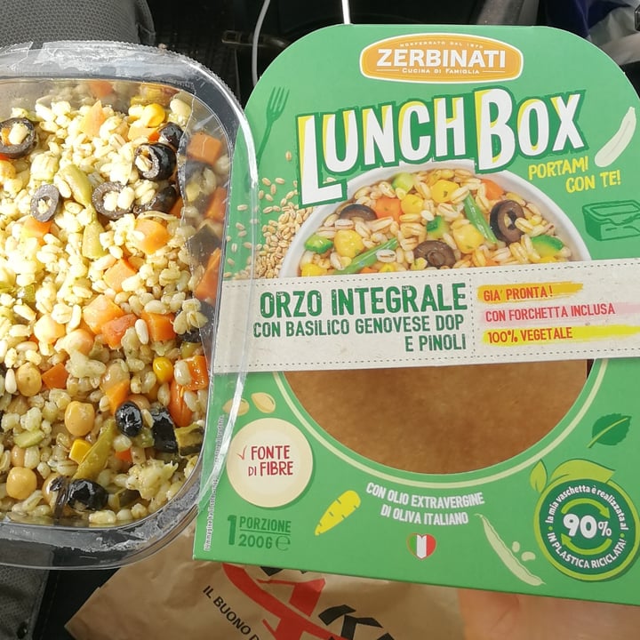 photo of Zerbinati Lunch Box Orzo Integrale con Basilico Genovese Dop e Pinoli shared by @haruchan on  24 Oct 2021 - review