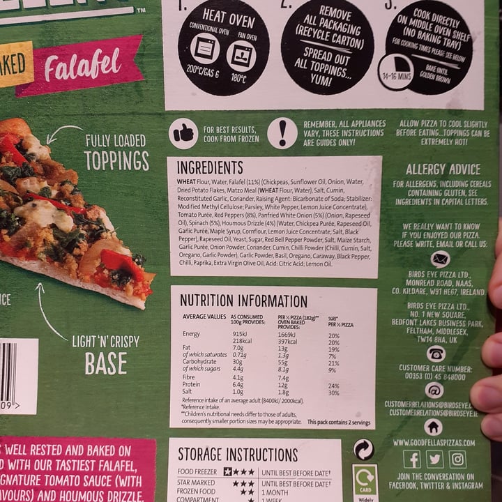 review photo of Goodfella's Falafel Pizza shared by @tillymjo on 25 Nov 2020 - review