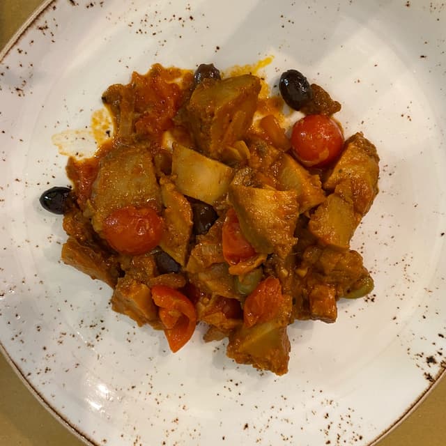 Foto del piatto “Seitan alla siciliana”