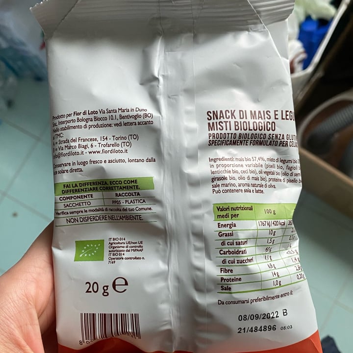 review photo of Biocroc Triangoli Di Mais Biologici Con Legumi shared by @robertaintrona on 29 Mar 2022 - review