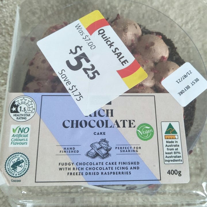 photo of coles vegan Vegan Chocolate Tea Cake shared by @divyashwaree on  27 Jul 2021 - review