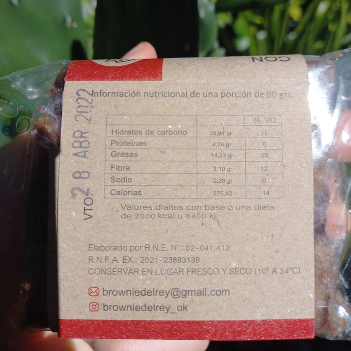 review photo of Brownie del Rey Blondie con Chocochips shared by @martiterraza on 07 Apr 2022 - review