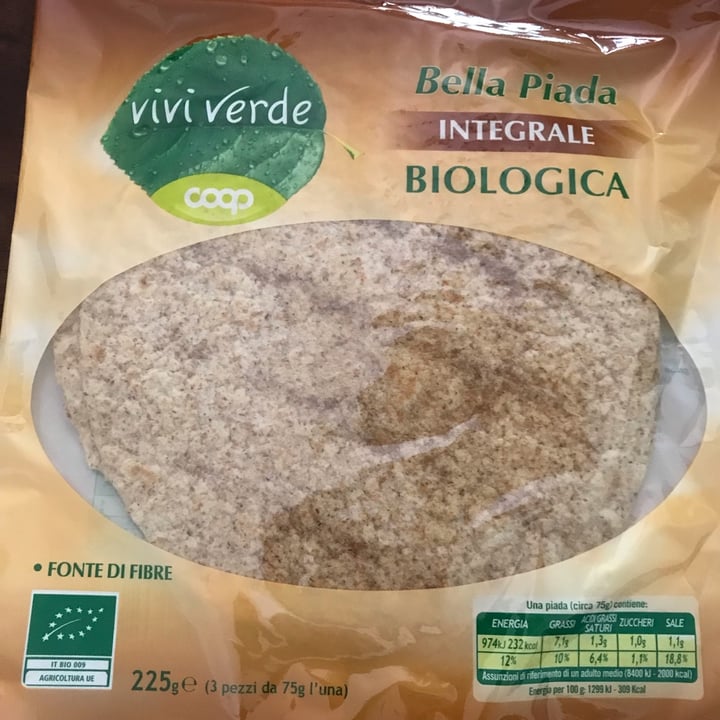 photo of Vivi Verde Coop Bella Piada INTEGRALE BIOLOGICA shared by @historgirl on  11 Jun 2022 - review