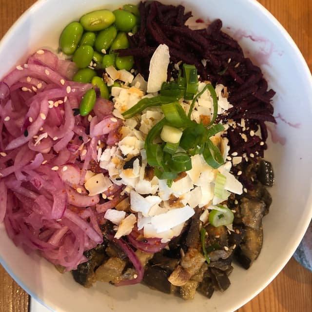 Foto do prato “Eggplant Miso Bowl”