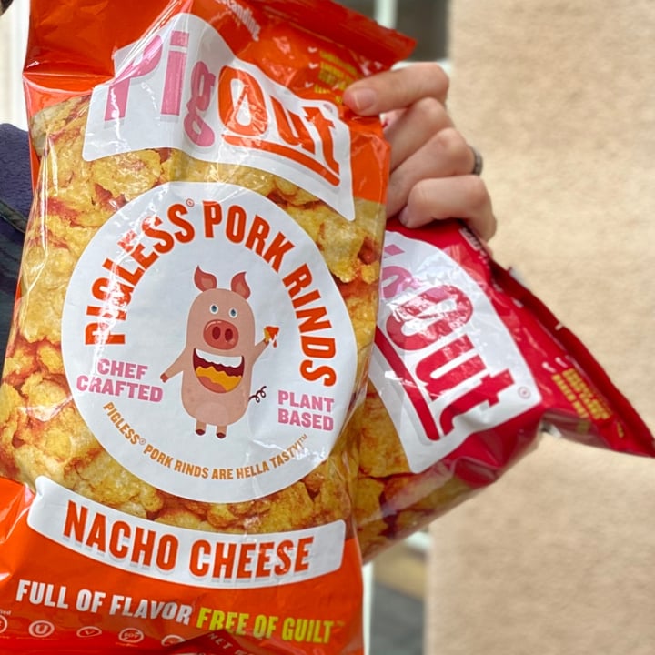 photo of PigOut Pigless Pork Rinds Nacho Cheese shared by @vegankenji on  06 Oct 2020 - review
