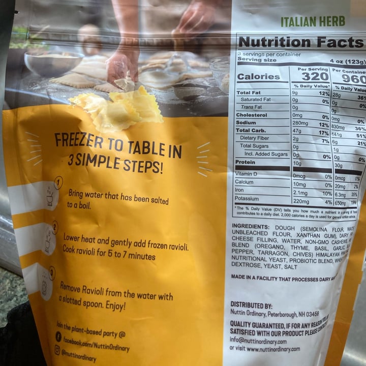 review photo of Nuttin ordinary Dairy Free Ravioli shared by @cleanplateclub on 26 Dec 2021 - review