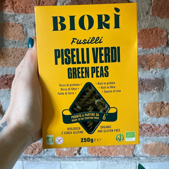 review photo of Biori Biorì Fusilli Di Farina Di Piselli Verdi Bio shared by @vegandrina on 13 Apr 2022 - review