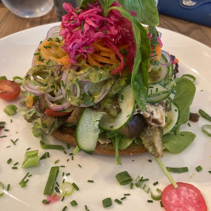 photo of Lime Tree Cafe Caramalised Onion Hummus Tartine shared by @vegannatalie on  28 Jul 2022 - review