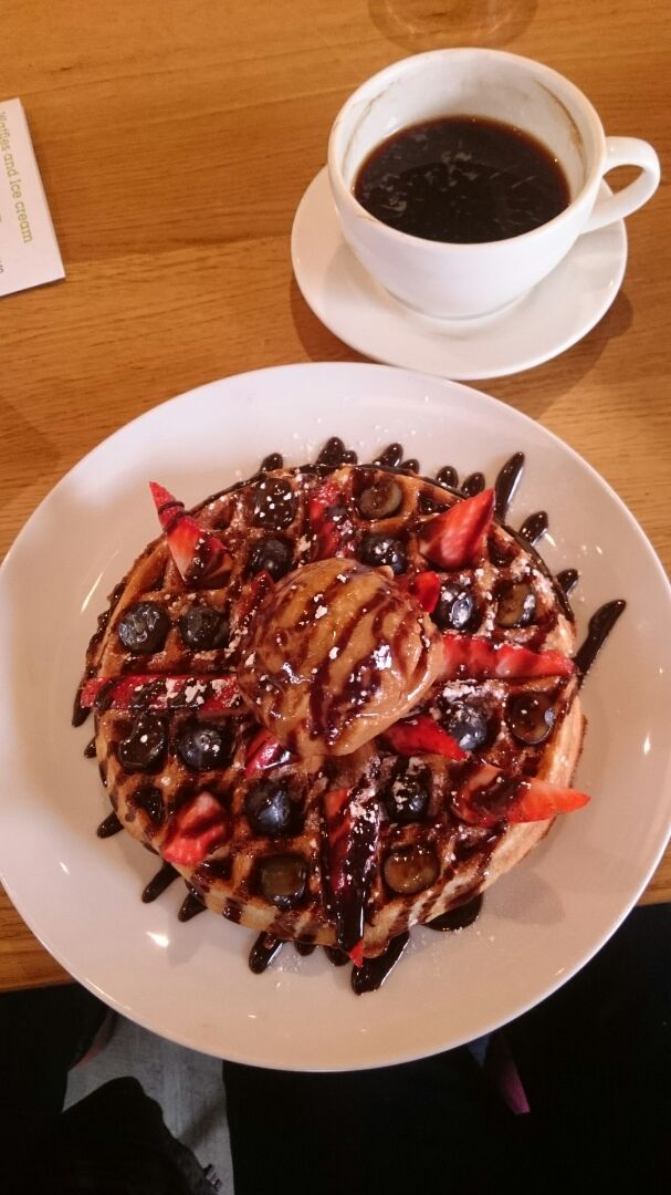 photo of Ahimsa The Vegan Cafe Vegan Waffle shared by @memagdalena on  09 Mar 2020 - review