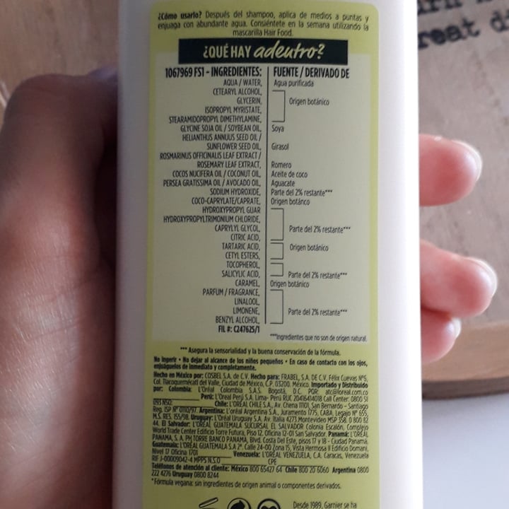 review photo of Garnier Hair Food Aguacate Acondicionador shared by @quehaydenuevo on 29 Dec 2021 - review