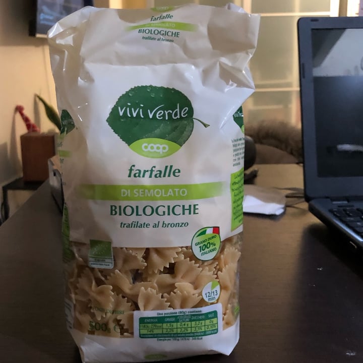 photo of Vivi Verde Coop Farfalle Di Semolato Biologiche Trafilate Al Bronzo shared by @patatalol on  13 Apr 2022 - review