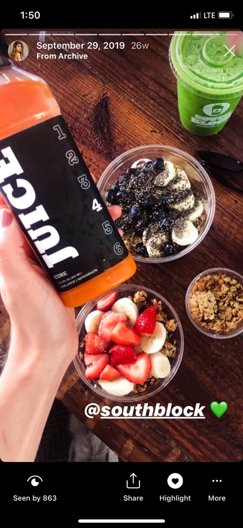 review photo of South Block PB Banana Smoothie shared by @anastasia444490 on 02 Apr 2020 - review