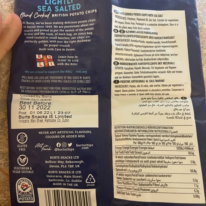 photo of Burts Sea Salt Crisps shared by @-st-3 on  02 Aug 2022 - review