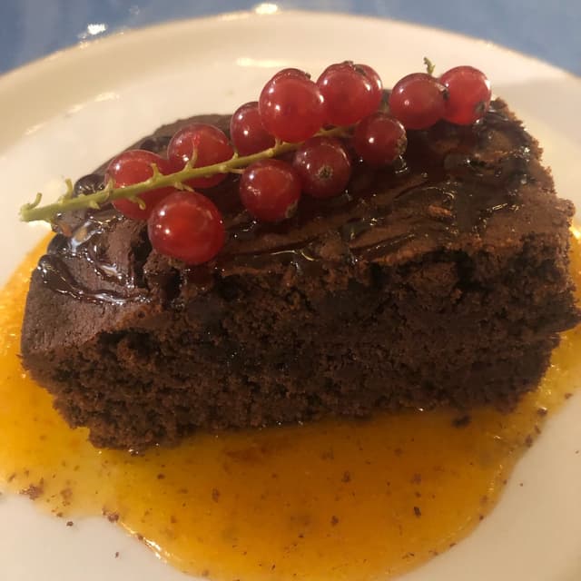 Photo of the dish “Brownie Al Cioccolato Con Salsa Di Cachi”