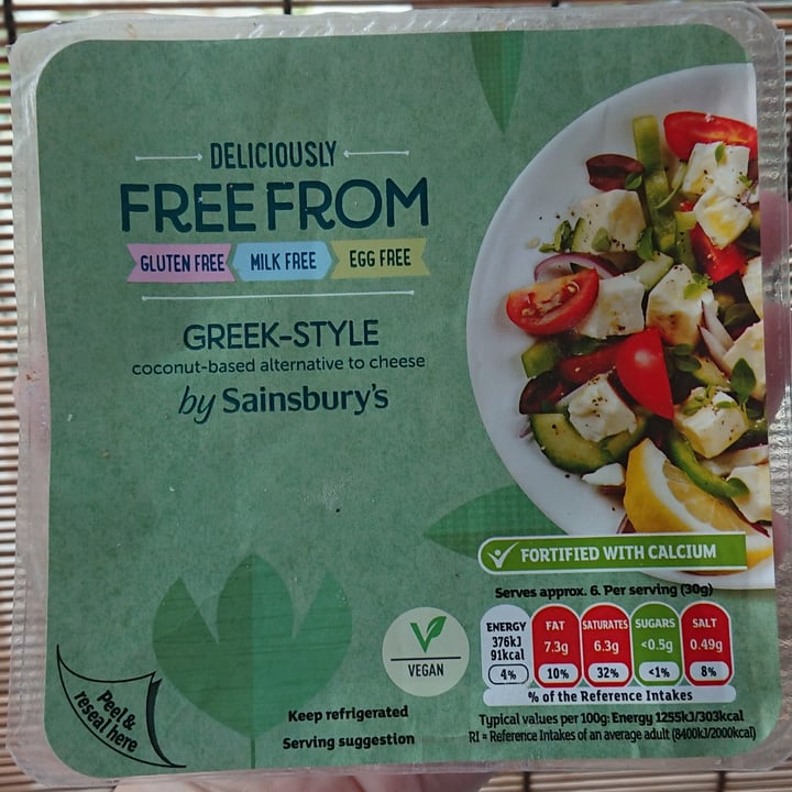 photo of Sainsbury's Deliciously Free From Greek Style Cheese shared by @sunmoony on  29 May 2022 - review