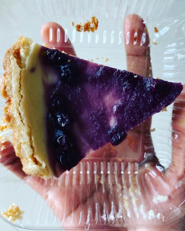 photo of Loving Hut Blueberry cheesecake shared by @flexivegan on  05 Feb 2020 - review