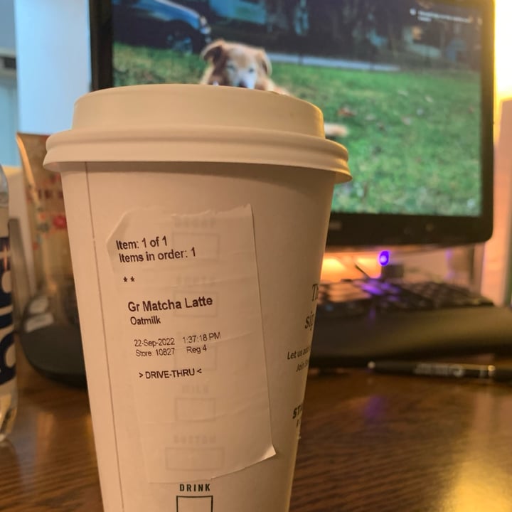 photo of Starbucks Matcha Oat Milk Latte shared by @allhess on  24 Sep 2022 - review