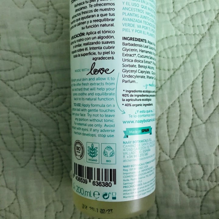 review photo of Naáy Botanicals Tónico shared by @negritavegana on 26 Apr 2021 - review