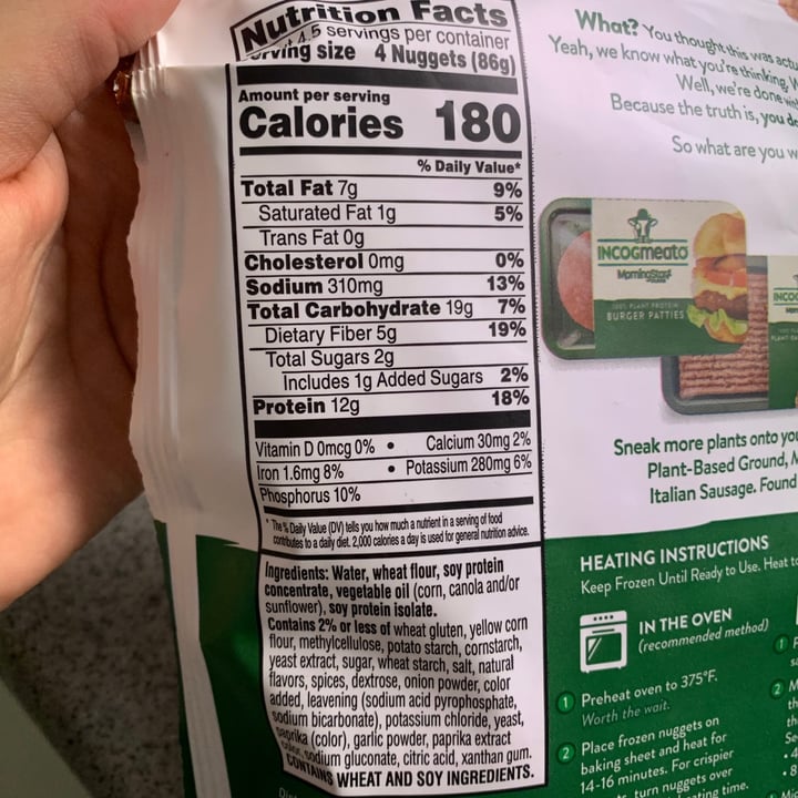 review photo of MorningStar Farms Incogmeato chick’n nuggets shared by @pandatamzy on 07 Jan 2021 - review