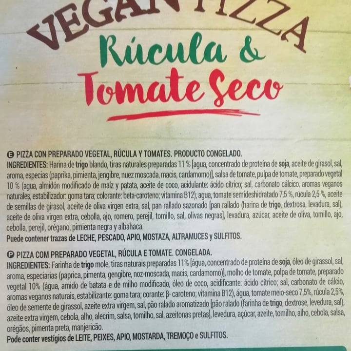 photo of Hacendado Vegan Pizza Rúcula & Tomate Seco shared by @danielgl on  15 May 2021 - review