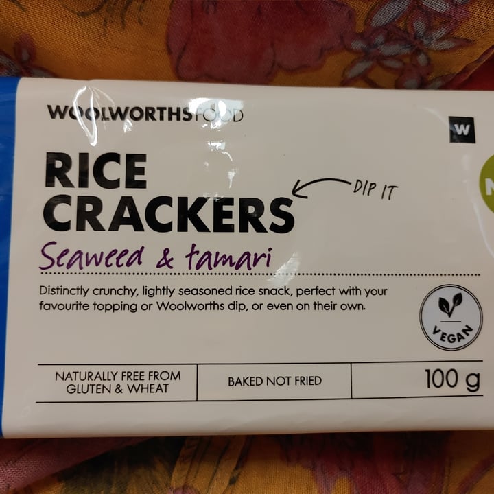 photo of Woolworths Food Rice Crackers With Seaweed And Tamari shared by @pigsnpaws on  20 Jun 2020 - review