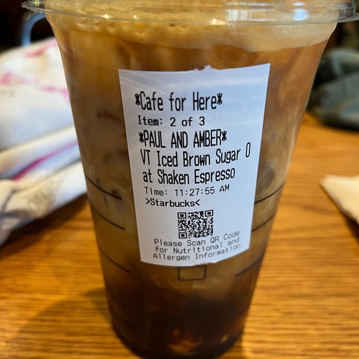 photo of Starbucks Coffee Iced Brown Sugar Oat Shaken Espresso shared by @ameriamber on  04 Mar 2022 - review