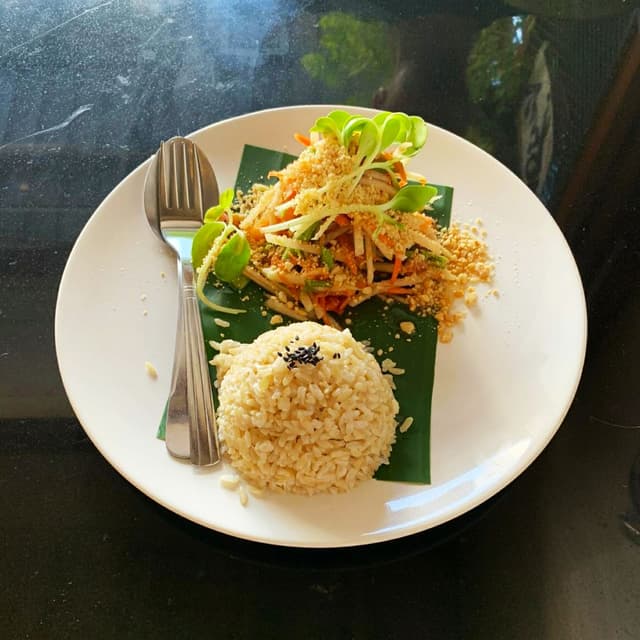 Photo of the dish “Som Tum and Coconut Rice”