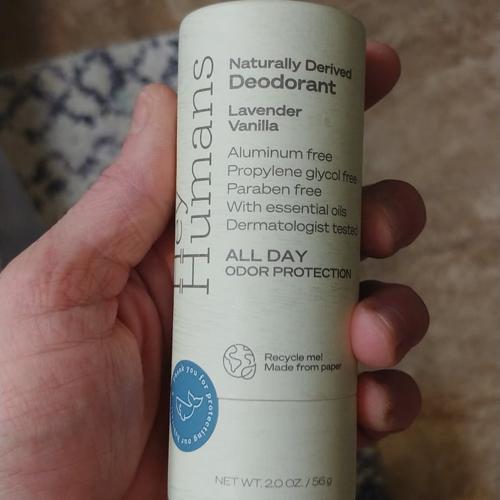 photo of Hey Humans Lavender Vanilla Deodorant shared by @livewithintegrity on  12 Dec 2021 - review