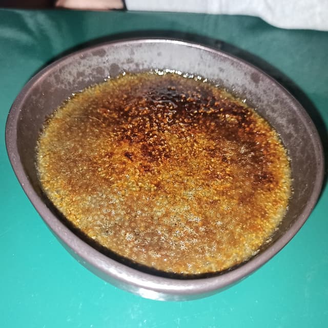 Photo of the dish “creme brulee sesame fruits rouges”