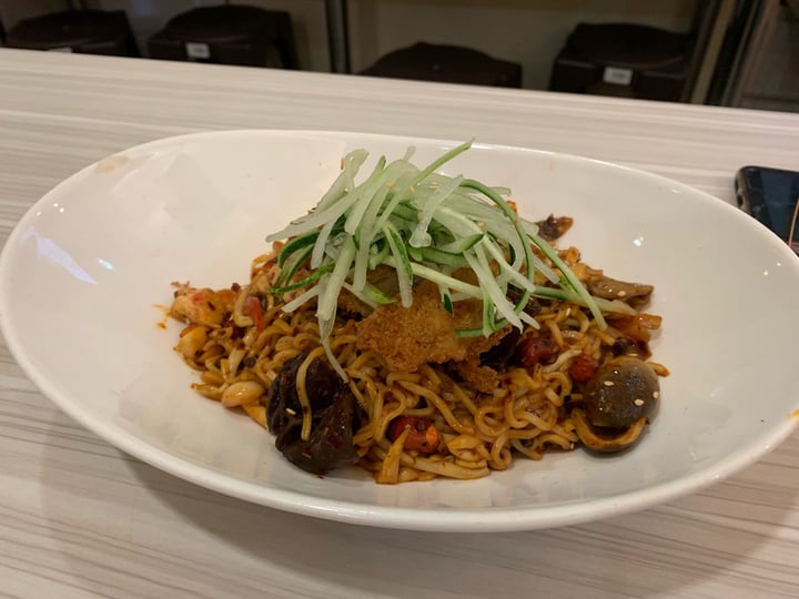 photo of Simple Food Vegetarian Cafe Fried Mala Noodles shared by @happyveg on  29 Nov 2019 - review