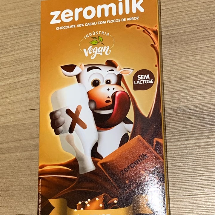 photo of Zeromilk Chocolate 40% Cacau com Flocos de Arroz shared by @cr-vegan on  05 May 2022 - review