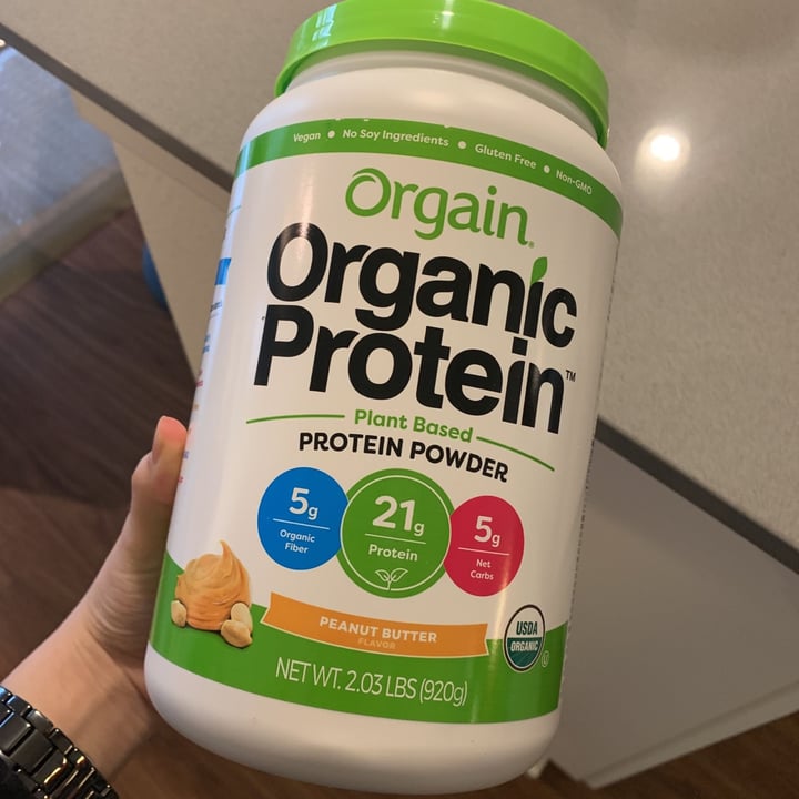 review photo of Orgain Peanut Butter Organic Protein Plant Based Protein Powder shared by @katiaorse on 15 Feb 2021 - review