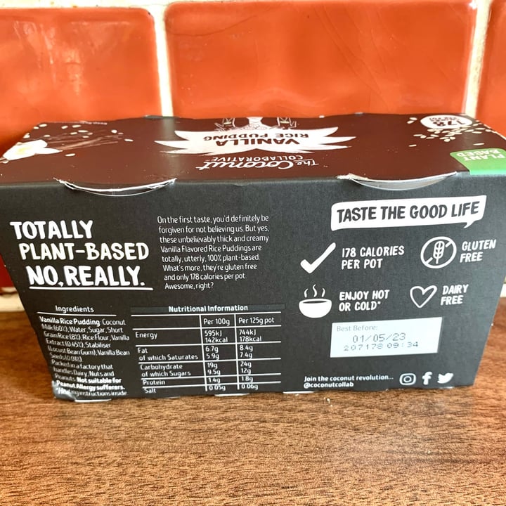 photo of The Coconut Collaborative Vanilla Rice Pudding shared by @vegpledge on  09 Dec 2022 - review